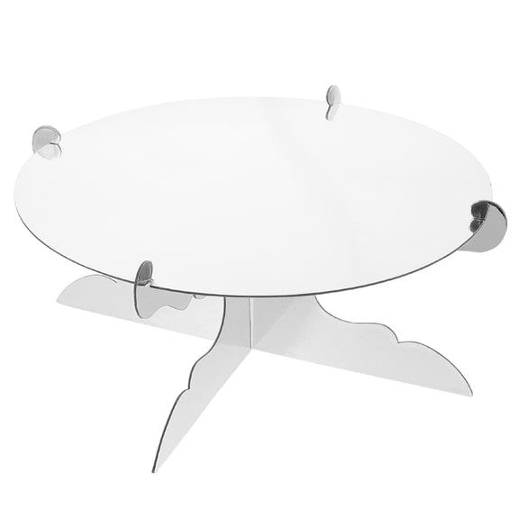 WHAMVOX Sturdy Paper Cake Display Stand for Baking Use Silver Versatile for Events 7 Inch Round