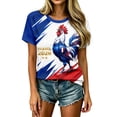 thumbnail image 4 of Women's Football Graphic T-Shirt, Women's Soccer Fan Short Sleeve T-Shirt, Round Neck Casual Tee for Day Support & Fan for Soccer Tournament 2026 White Size: 3XL, 4 of 6