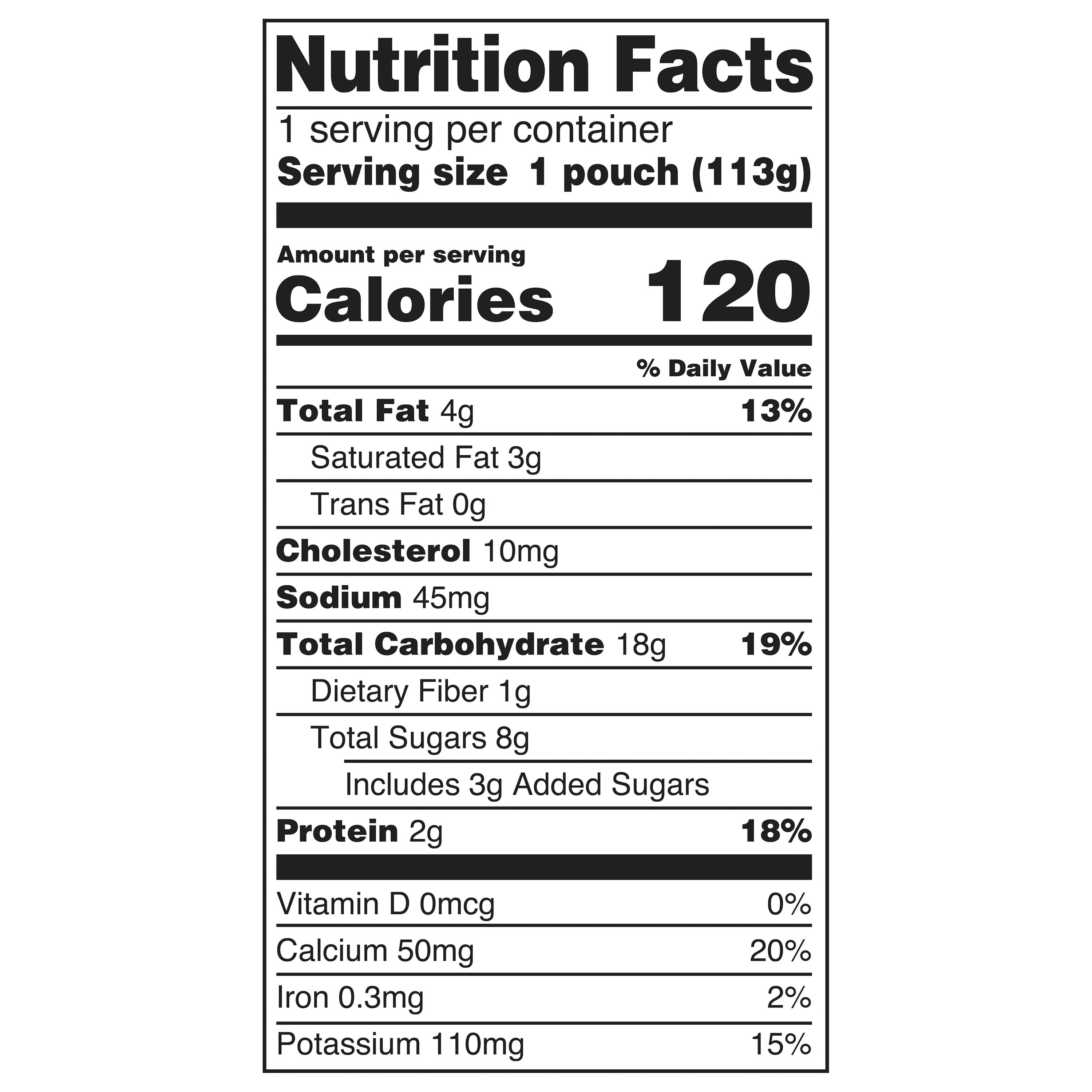 (6 pack) Parent's Choice Blueberry Smoothie Fruit Puree & Yogurt, 4 oz