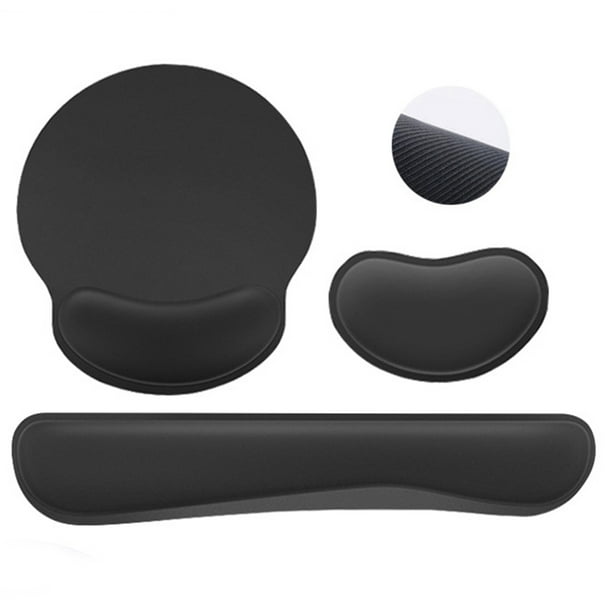 Juego de reposamuñecas para computadora, 3 piezas, reposamuñecas para computadora, teclado, alfombrilla para mouse, reposamuñecas para mouse, funcionalidad versátil