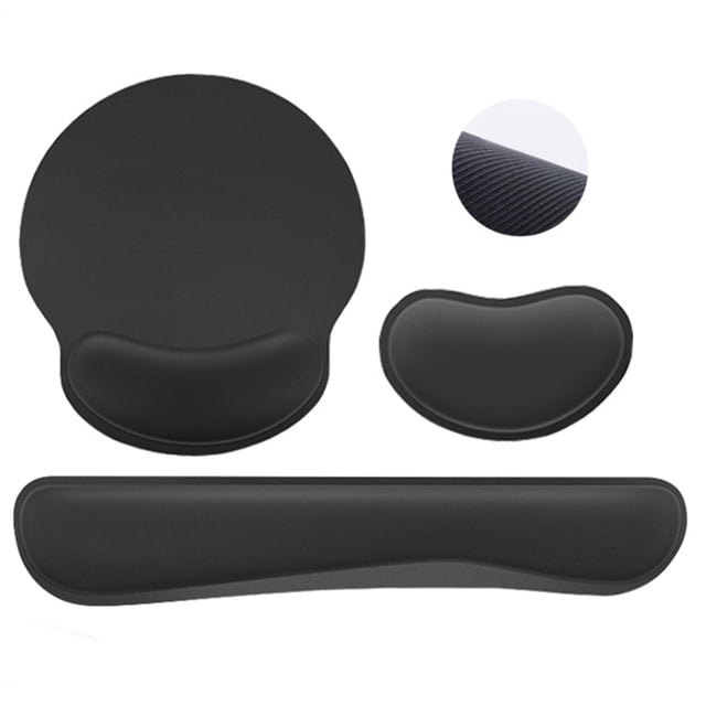 Juego de reposamuñecas para computadora, 3 piezas, reposamuñecas para computadora, teclado, alfombrilla para mouse, reposamuñecas para mouse, funcionalidad versátil