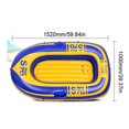 thumbnail image 3 of 1-People PVC Inflatable Boat Water Sports Dinghy Fishing Rowing Raft Outdoor River Lake Kayak with 2 Paddle Oars, 3 of 8