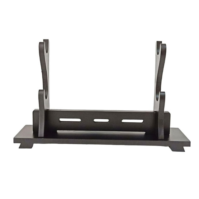 Dailydealuk Accesorios Soporte Soporte de madera Estante Negro Colocación y almacenamiento 2 capas perfecl Estante de flauta