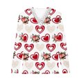 thumbnail image 5 of USSUMA Womens T-Shirts Floral Print Western Shirts for Women Long Sleeves V-Neck Plus Size Womens Lace Tops, 5 of 5