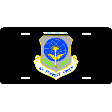 U.S. Air Force 62nd Support Group License Plate