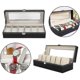 thumbnail image 3 of Caja de cuero para relojes con 5 compartimentos, estuche para relojes, expositor de relojes, organizador de joyas para hombres y mujeres., 3 of 4