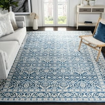 SAFAVIEH Brentwood Naomh Geometric Area Rug, 9' x 9' Square, Navy/Light Grey