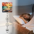 thumbnail image 4 of Square Wall Clock,Beautiful Sunset Over The Ocean With Waves Crashing On The Shore,Silent Non-Ticking Wall Clock Decor for Home Office Kitchen Living Room Bedroom(16inch), 4 of 4