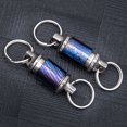 thumbnail image 3 of Titanium Keychain Double Quick Release Damascus Keyring Anti-Rust Carabiner, 3 of 6