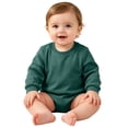 thumbnail image 5 of Akmoler Baby Boys and Girls Long Sleeve Bodysuit, Solid Color Crew Neck Snap-Crotch One-Piece | Army Green 0-3 Months, 5 of 7