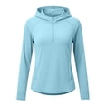 thumbnail image 6 of Women's UPF 50+ UV Protection Athletic Jacket with Pockets Long Sleeve Lightweight Quarter Zip Tops Summer Hiking Outdoor Tops with Thumbhole, 6 of 6