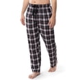 thumbnail image 4 of Pantalón de pijama Fruit of the Loom de franela tejida con hilo para hombre, negro, 4 of 5