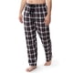 thumbnail image 4 of Pantalón de pijama Fruit of the Loom de franela tejida con hilo para hombre, negro, 4 of 5