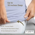 thumbnail image 3 of Dormir Fine Linen Fitted Sheet Only, 100% Cotton 400 Thread Count, Deep Pocket, All Round Elastic, Soft Cooling Sheets, Full, Light Grey, 3 of 7