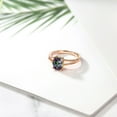 thumbnail image 4 of Gem Stone King 18K Rose Gold Plated Silver Green Mystic Topaz Solitaire Engagement Ring for Women (2.30 Cttw, Oval 9X7MM, Gemstone Birthstone, Available in Size 5, 6, 7, 8, 9), 4 of 4
