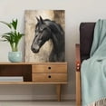 thumbnail image 5 of Majestic Black Horse Portrait Canvas Print, Ideal for Living Room, Bedroom, Office, Dining Room, Hallway Decor, 5 of 8