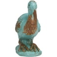 thumbnail image 5 of 3" x 7" Teal Polystone Distressed Bird Sculpture with Brown Wood Inspired Accents, by DecMode, 5 of 8