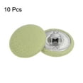 thumbnail image 3 of Unique Bargains 10pcs 32L Fabric Cloth Covered Button 20mm Round Metal Shank Sewing Buttons for Suits Dress Blouses, Light Green, 3 of 5