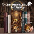 thumbnail image 5 of Strucwood DIY Book Nook Kit  Bell's Mystery 3D Wooden Puzzle with LED Lights Dollhouse Miniature Bookend  Crafts Hobbies Gifts for Adults (SQ-42), 5 of 7