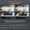 thumbnail image 2 of Double Induction Cooktop, Countertop Induction Cooker 2 Burners,  Electric Cooktops with 1800W Sensor Touch, 10 Temperature & Power Levels, Safety Lock, 2 of 10