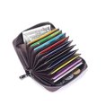 thumbnail image 4 of New Solid Genuine Leather Women's Wallet Accordion Style Credit Card Holder Zip Around Small, 4 of 11