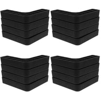 Foxnovo Furniture Lifters Black Plastic for Beds Sofas Storage Space 16Pcs