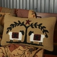 thumbnail image 3 of VHC Brands Heritage Farms Home Decor, Sheep and Star Hooked Pillow, Tan, 14x22, 3 of 3