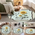 thumbnail image 5 of Large Round Rug 8Ft Washable Non-Slip, Sunflower Circle Area Rugs for Living Room Bedroom, Yellow Floral Stripe Farmhouse Modern Art Indoor Floor Mats Carpet Runner for Home Decor, 5 of 8