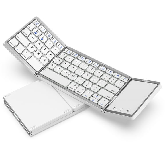 Seenda Foldable Wireless Bluetooth Keyboard Rechargeable Folding Portable Keyboards for PC Mac Smartphone Windows iOS Android