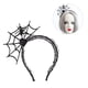 thumbnail image 4 of 4 Unids Halloween Spider Web Diadema Encaje Cabello Lazo Broche para el cabello Juegos de rol Accesorios para fiestas Negro, 4 of 6