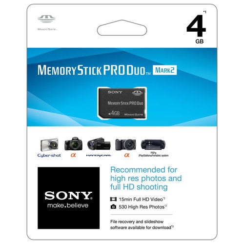 Sony Memory Stick Pro Duo 4GB INMSPDUO4G 