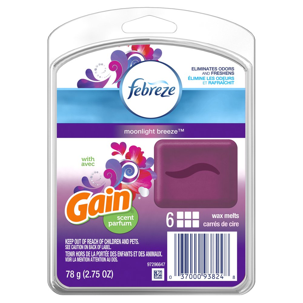 Febreze Wax Melts OdorEliminating Air Freshener, Gain Moonlight Breeze