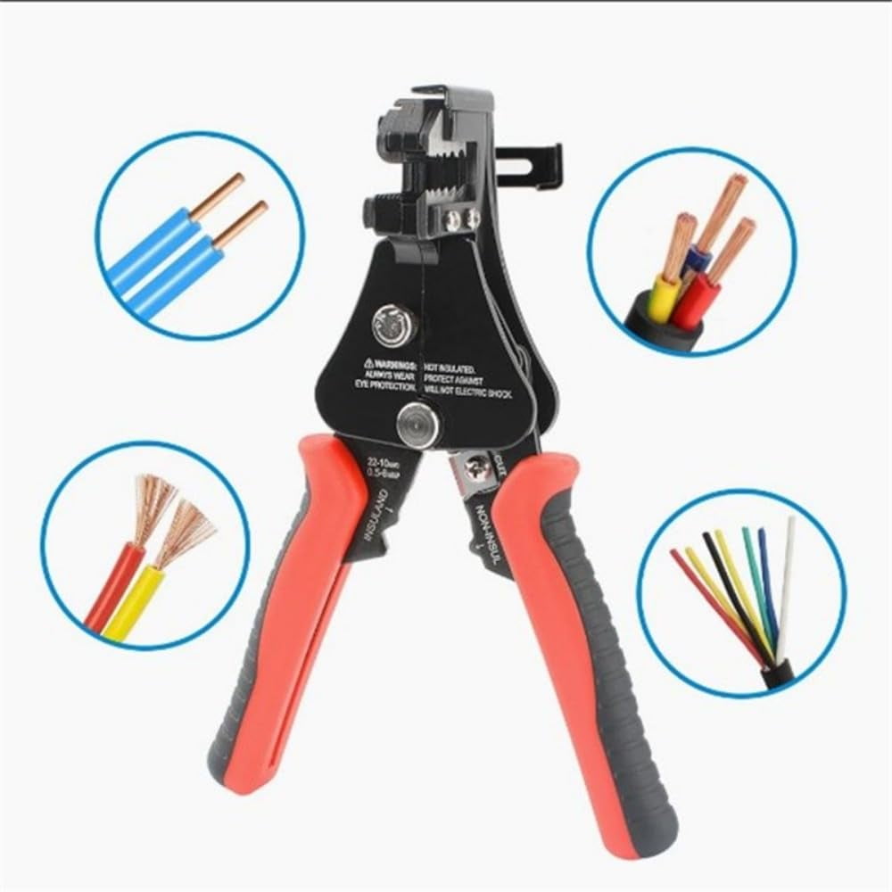 Crimping Pliers Wire Stripper Tool With Non-slip Ergonomic Curved Handle Insulation High Strength Zinc Alloy Head Corrosion-resistant Cable Crimping Pliers Multifunctional