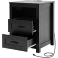 thumbnail image 6 of Nightstand with Charging Station, Sturdy Bedside Table with Storage Drawers & Shelf, End Table with USB Ports & Outlets, Night Stand for Bedroom, 6 of 7