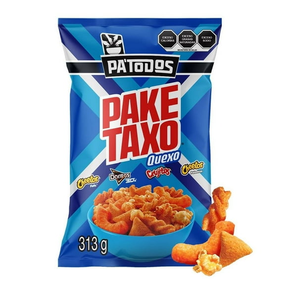 Botana surtida Paketaxo quexo sabor queso y chile 313 g