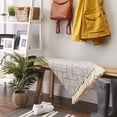 thumbnail image 5 of Contemporary Home Living 4' x 5' Gray and Beige Rectangular Home Essentials Woven Throw, 5 of 7