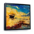 thumbnail image 3 of Designart 'Abstract Boat At The Ocean Horizon During Sunset' Nautical & Coastal Framed Canvas Wall Art Print, 3 of 5