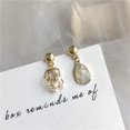 thumbnail image 4 of Pendientes chapados en oro con perlas de moda, joyería de circonio cúbico para mujer, un par, 4 of 5