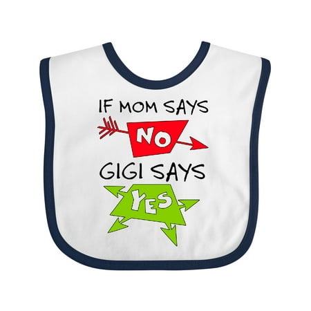 

Inktastic If Mom Says No Gigi Says Yes Gift Baby Boy or Baby Girl Bib