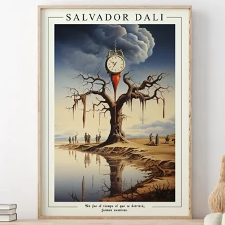 Iconic Arts Famous Artist Poster: Salvador Dali, 19x14 Laminated