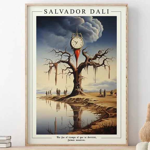 Kna Prints - 1 Pcs Poster Melting Clock Poster By Salvador Dali, Dali Wall Art, Surreal Art, Contemporary, UNFRAMED-8x12