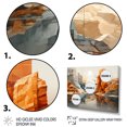 thumbnail image 3 of Designart "Canyons Depths Orange and Grey Canyon" Canyon Floater Framed Canvas Wall Art, 3 of 7