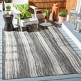 thumbnail image 3 of SAFAVIEH Courtyard John Striped Indoor/Outdoor Area Rug, Black/Grey, 8' x 10', 3 of 6