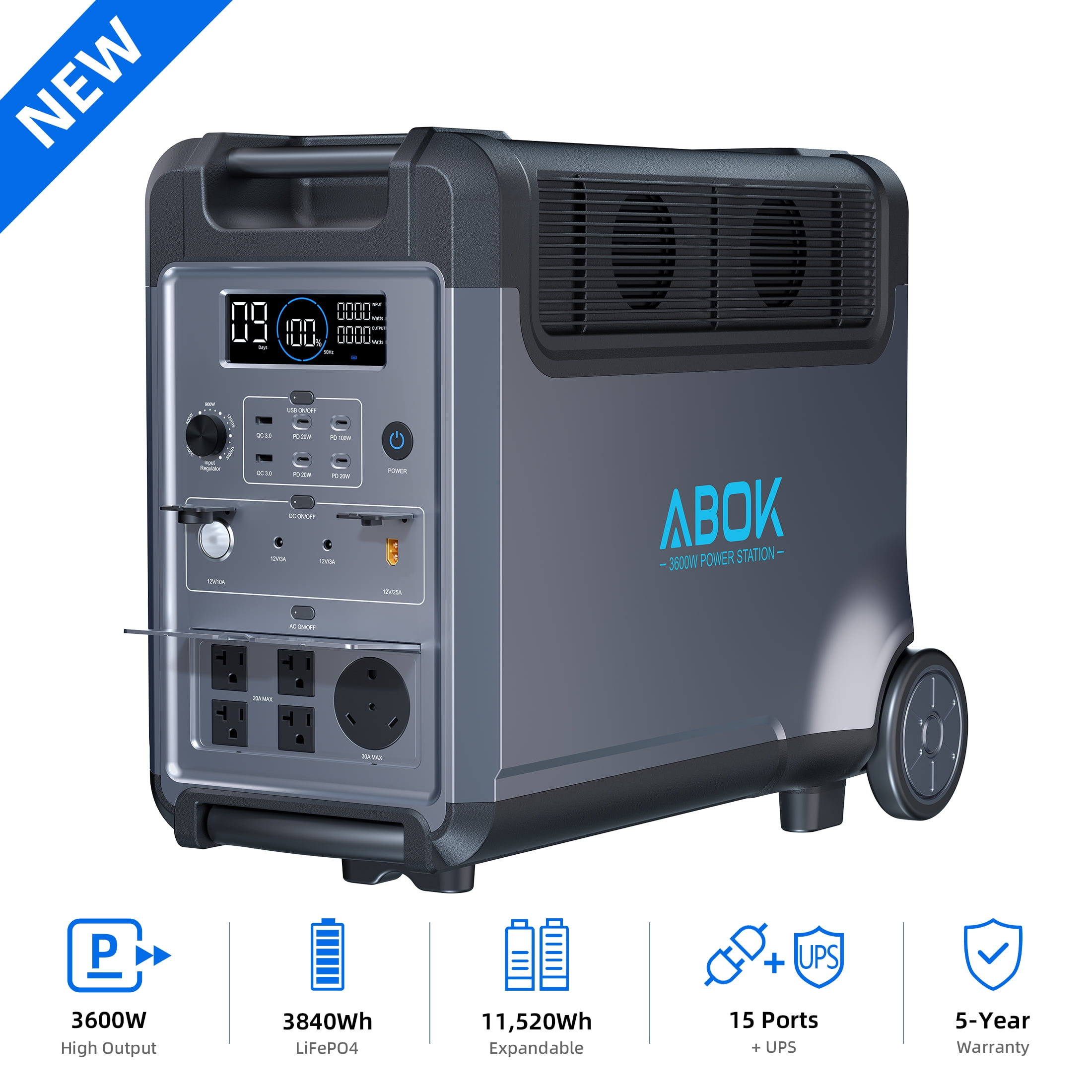 EF EcoFlow DELTA 3 Ultra Portable Power Station, 3072Wh LiFePO4