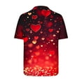 thumbnail image 7 of ABATAB Valentine's Day Lounge Sets for Women Short Sleeve Shorts Pants Button down Love Heart Print Pajama Sleepwear Outfits, 7 of 7