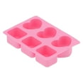 thumbnail image 1 of Suministros de cocina, molde para pastel con forma rectangular de corazón de 6 rejillas, rendimiento confiable, 1 of 8