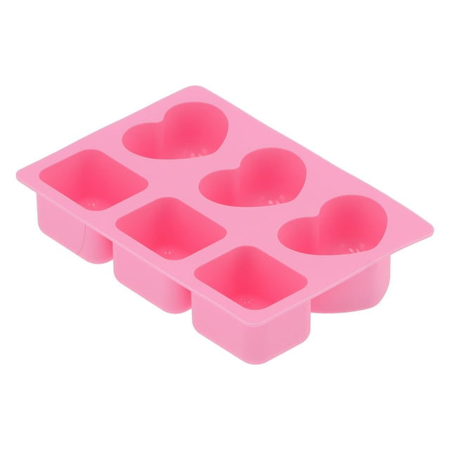 Suministros de cocina, molde para pastel con forma rectangular de corazón de 6 rejillas, rendimiento confiable