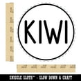 thumbnail image 2 of Kiwi Flavor Scent Rounded Text Self-Inking Rubber Stamp Ink Stamper - Black Ink - Large 1-1/2 Inch, 2 of 7