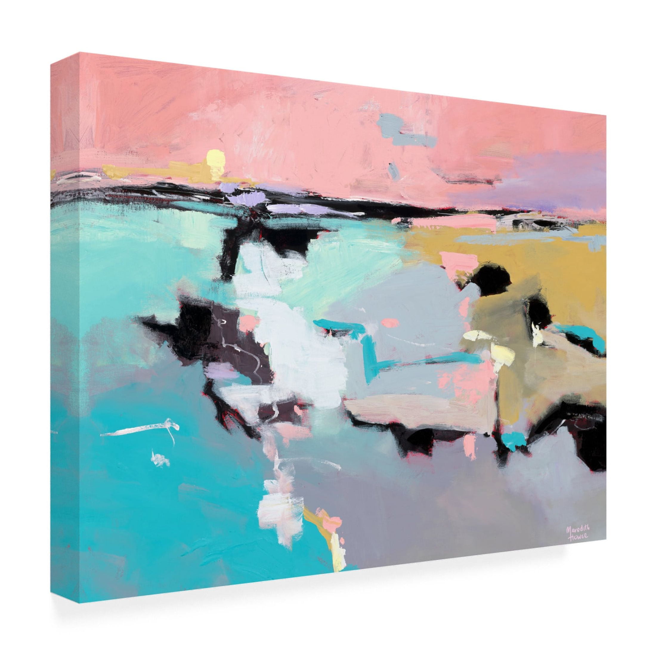 Canvas Wall Art - Meredith Howse 'Abstract Thought 21 August' Wall Art for Living Room, Bedroom, or Office Décor by Trademark Fine Art - 24 x 18 Inches