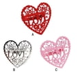 thumbnail image 2 of Billuyoard Platos en forma de corazón Hebilla de amor Cierres de metal Anillos de servilleta Círculo romántico Fiesta Banquetes Cena Adorno de joyería Mostrada plata Billuyoard HA060541-02, 2 of 6